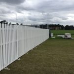 Privacy fence installed at Cowdray Park for a Polo match. VIP garden and back of house screening.